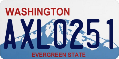 WA license plate AXL0251