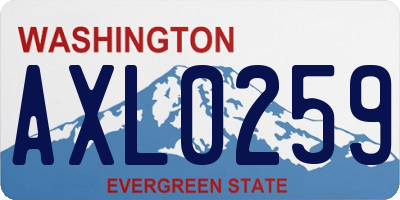 WA license plate AXL0259