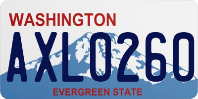 WA license plate AXL0260