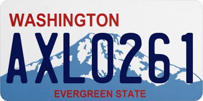 WA license plate AXL0261