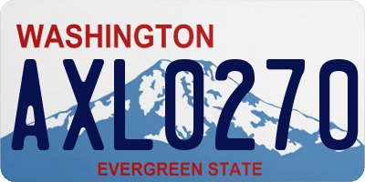 WA license plate AXL0270