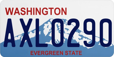 WA license plate AXL0290