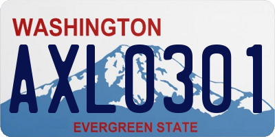 WA license plate AXL0301