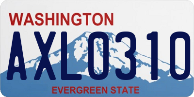 WA license plate AXL0310