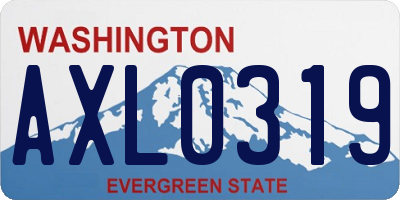 WA license plate AXL0319