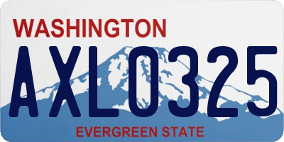 WA license plate AXL0325