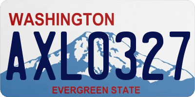 WA license plate AXL0327