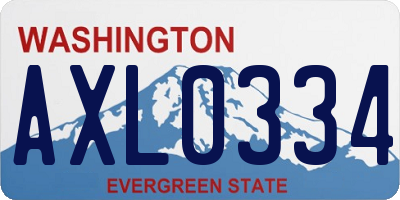 WA license plate AXL0334