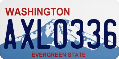 WA license plate AXL0336