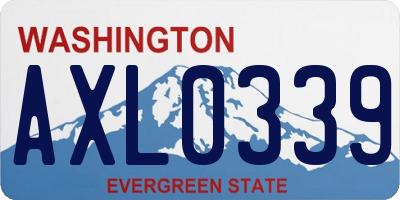 WA license plate AXL0339