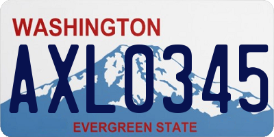 WA license plate AXL0345