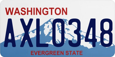 WA license plate AXL0348