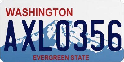 WA license plate AXL0356