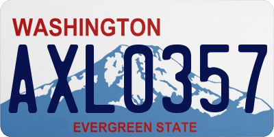 WA license plate AXL0357