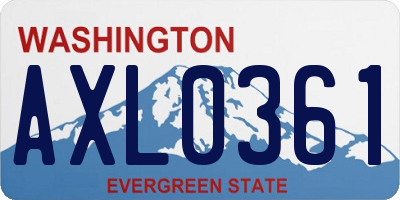 WA license plate AXL0361