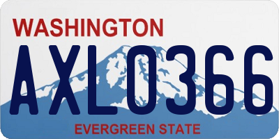 WA license plate AXL0366