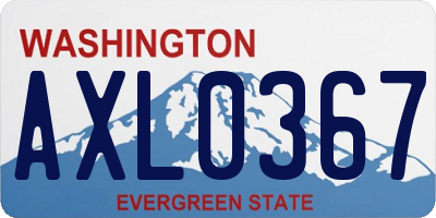 WA license plate AXL0367