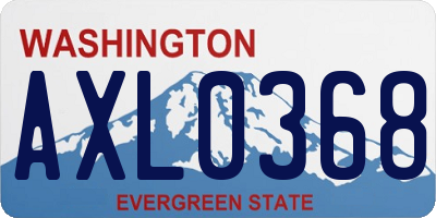 WA license plate AXL0368