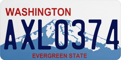 WA license plate AXL0374