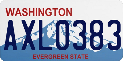 WA license plate AXL0383