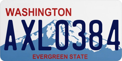 WA license plate AXL0384