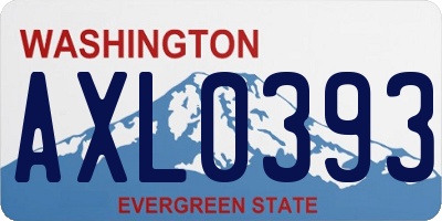 WA license plate AXL0393