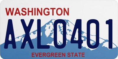 WA license plate AXL0401