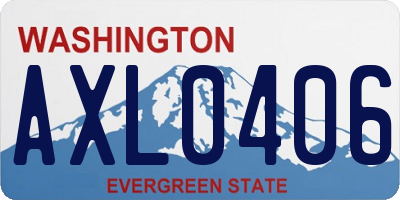 WA license plate AXL0406