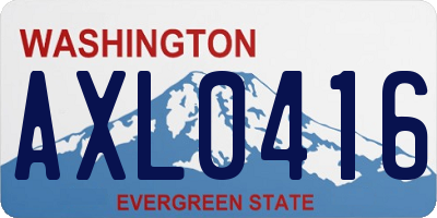 WA license plate AXL0416