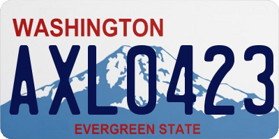 WA license plate AXL0423