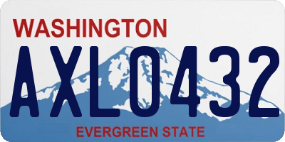 WA license plate AXL0432