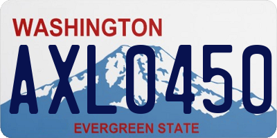 WA license plate AXL0450