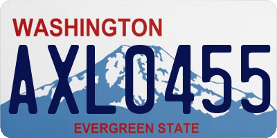 WA license plate AXL0455