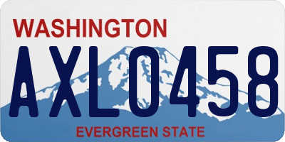 WA license plate AXL0458