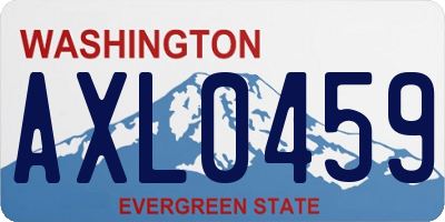WA license plate AXL0459