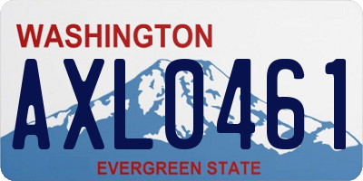WA license plate AXL0461