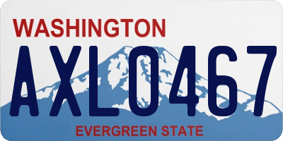 WA license plate AXL0467