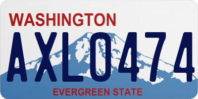 WA license plate AXL0474