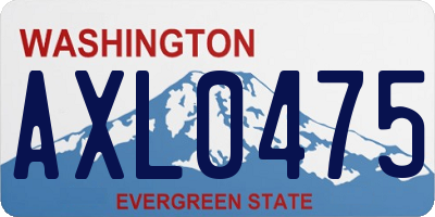 WA license plate AXL0475