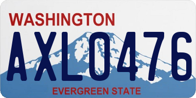 WA license plate AXL0476
