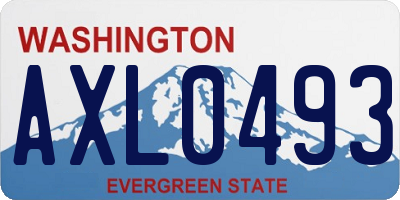 WA license plate AXL0493