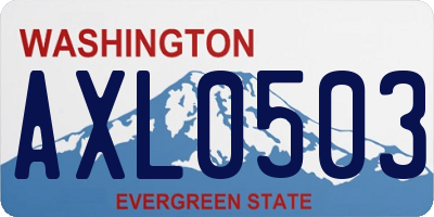WA license plate AXL0503