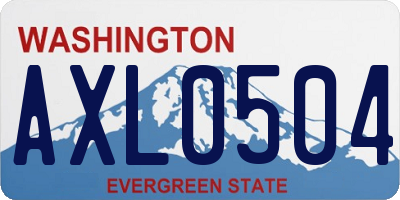 WA license plate AXL0504