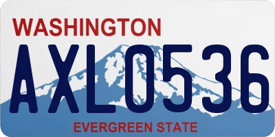WA license plate AXL0536