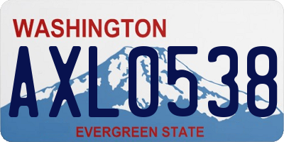 WA license plate AXL0538