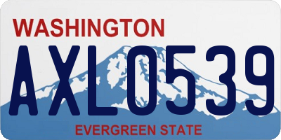 WA license plate AXL0539