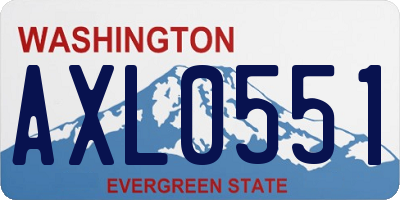 WA license plate AXL0551