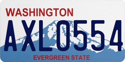 WA license plate AXL0554