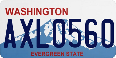 WA license plate AXL0560