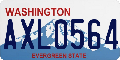 WA license plate AXL0564